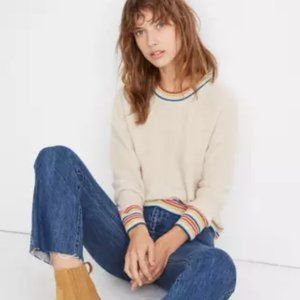 NEW Madewell cashmere sweatshirt sweater rainbow XXS